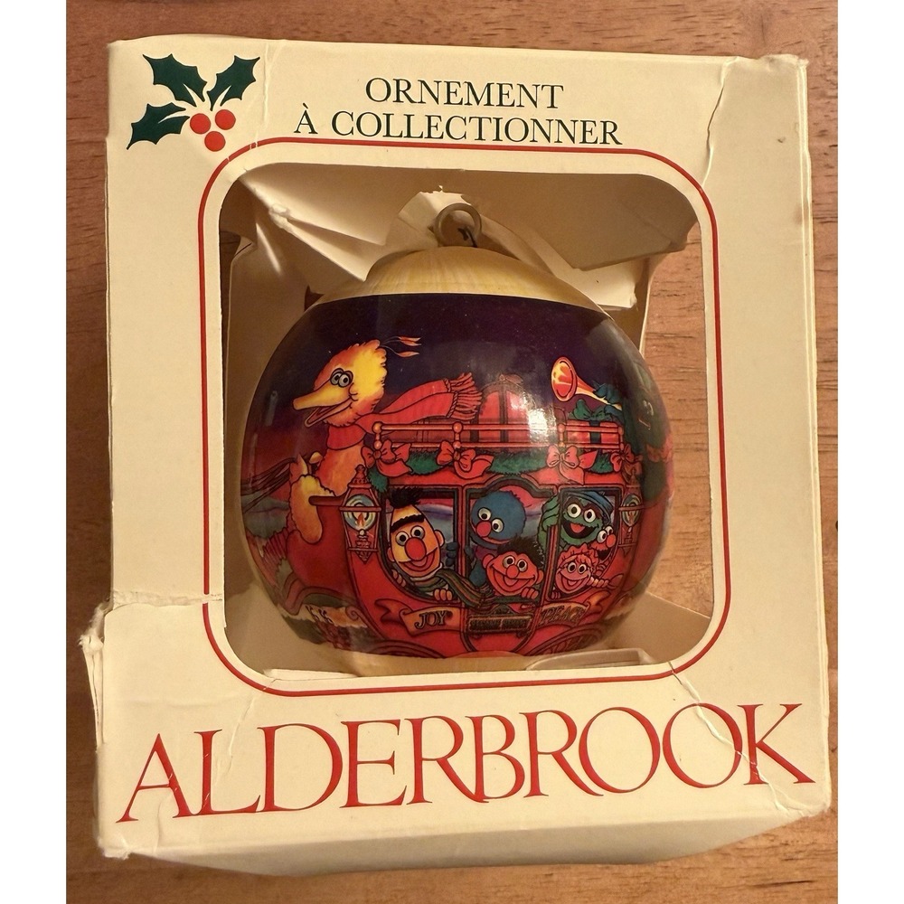 VTG 1995 Alderbrook Sesame Street Christmas ornament Baby's First Christmas Rare